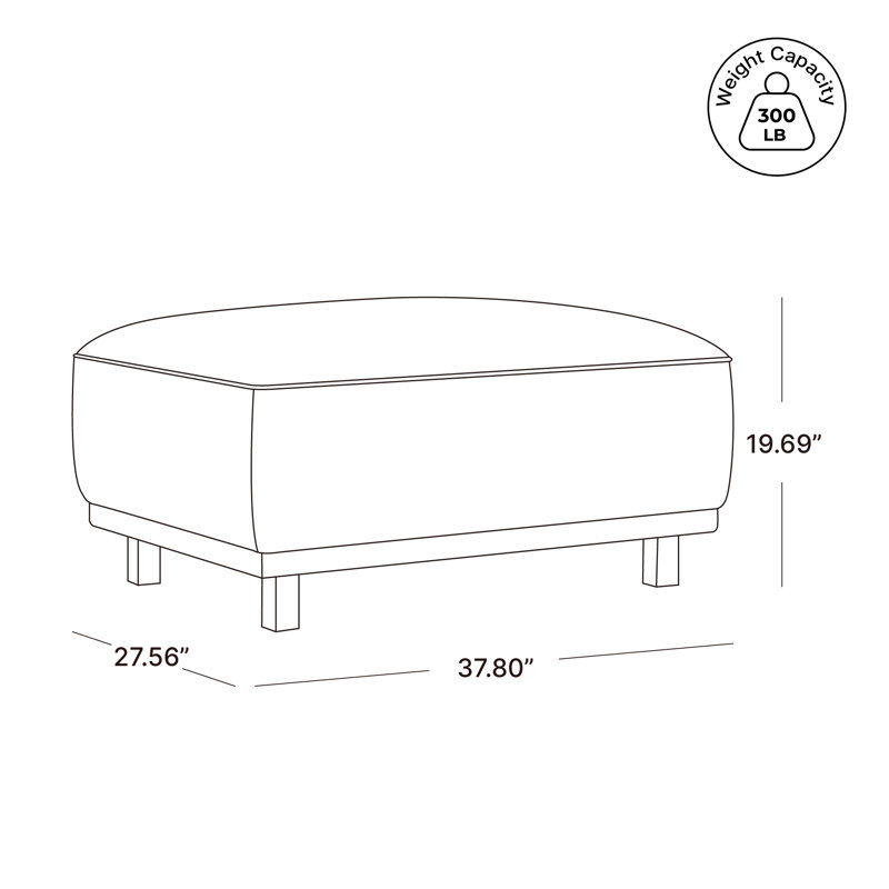 Joss & Main Russo 28 Ottoman & Reviews